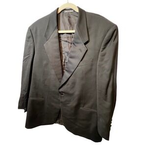 VINTAGE GIROGIO ARMANI Mani Made in Italy Black Pure Virgin Wool Blazer Jacket‎